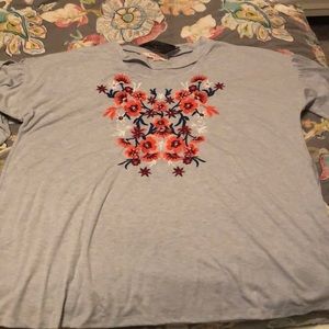 Peach Love embroidered top